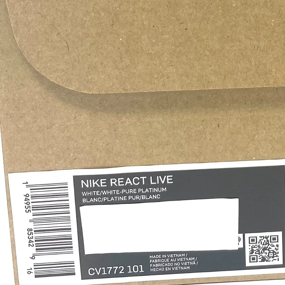 💖MEGA SALE💖NIKE WOMEN'S  CV1772 101 REACT LIVE White-pur Platinum  Running - Picture 11 of 12